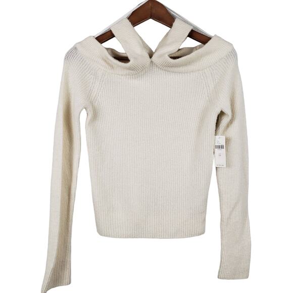 NEW! Moth Anthropologie Halter Off Shoulder Sweater - XS - Picture 1 of 6